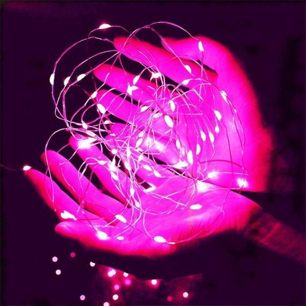 Kuzey 6 Metre Pembe Pilli Led Işık Canlı Pembe Işık Ip65 Su Geçirmez Sevgililer Gününe Özel Pembe Led Işık - Image 1