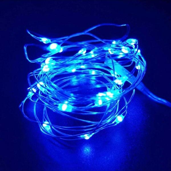 Kuzey 7 Metre Ultra Parlak Canlı Mavi Işık Su Geçirmez Mavi Pilli Led Işık Micro Dökme Led Sabit Yanar - Image 1