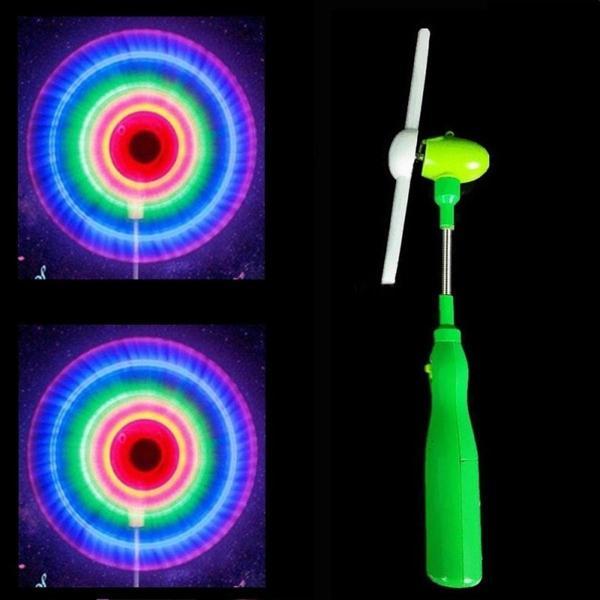 Kuzey Flashing Light Up Led Spinning Renkli Led Işıklı Dönen Ufo Pervane Sesli Işıklı Yeşil Değirmen Işık - Image 1