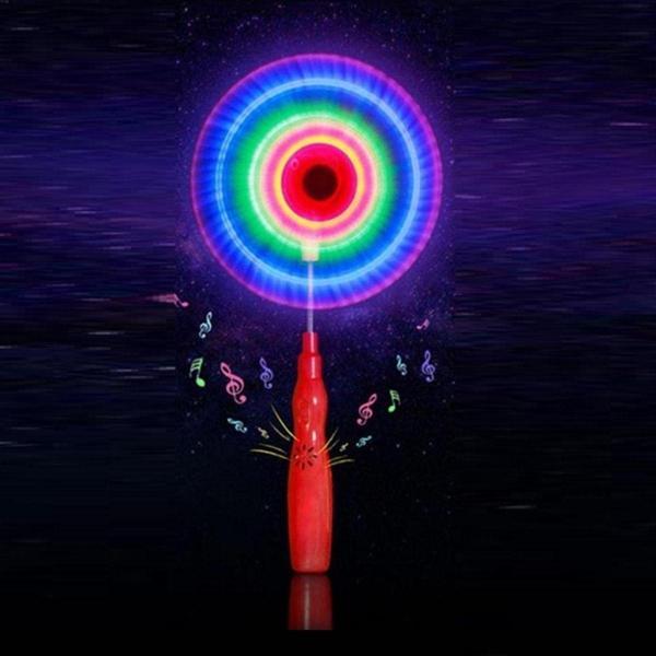 Kuzey Flashing Lightup Led Spinning Renkli Led Işıklı Dönen Ufo Pervane Sesli Işıklı Kırmızı Değirmen Işık - Image 1