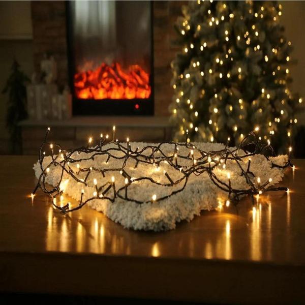 Kuzey Pirinç Gün Işığı Led Işık 4 Metre 100 Led Lambalı 220 Volt Fişli Modlu Model Gün Işığı Led - Image 1