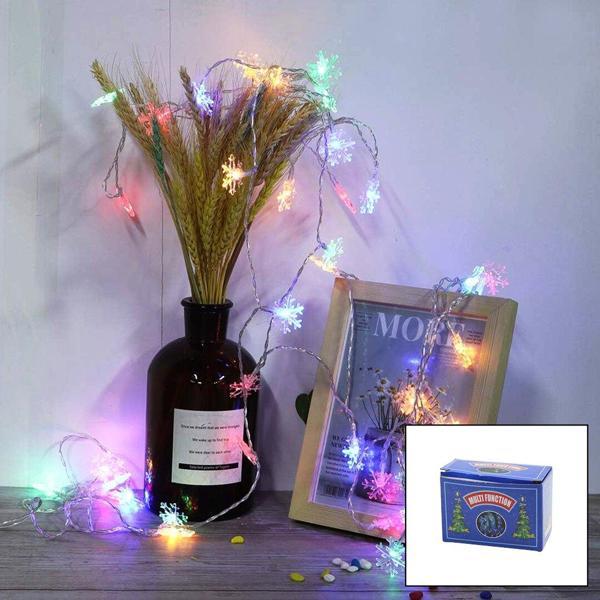 Beyaz 5mt Fişli Kar Tane Dekor Lamba (4915) - Image 1