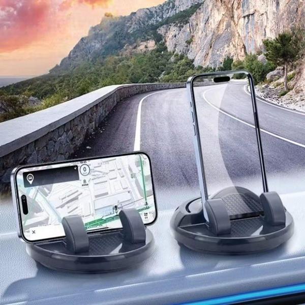 Buffer® Numaratörlü Güçlü Yapışkanlı 360 Derece Dönebilen Su Geçirmez Araç İçi Telefon Tutucu Plasti - Image 1