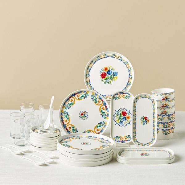 Karaca Stream Bone Vita 34 Parça 6 Kişilik Kahvaltı Takımı - Image 1