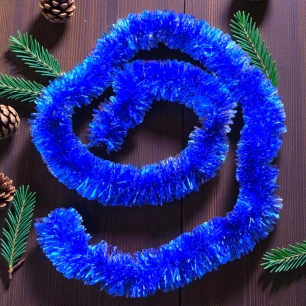 MAVİ BOYUN SİMİ 2 METRE MAVİ YILBAŞI BOYUN SİMİ YUMUŞAK GARLAND YILBAŞI SÜSLEMELERİ - Image 1