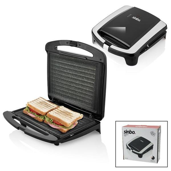 ELEKTRİKLİ TOST MAKİNESİ 2 DİLİM GRANİT YAPIŞMAZ YÜZEY - KİLİTLENEBİLİR KAPAK 750W SSM-2587 (2818) - Image 1