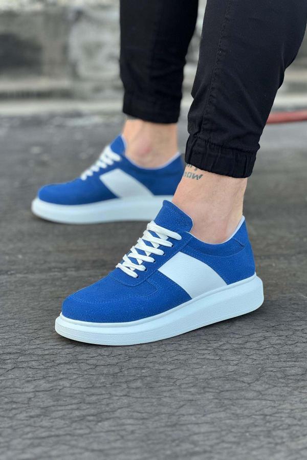 Wagoon WG011 Mavi Süet Erkek Casual Ayakkabı - Image 1