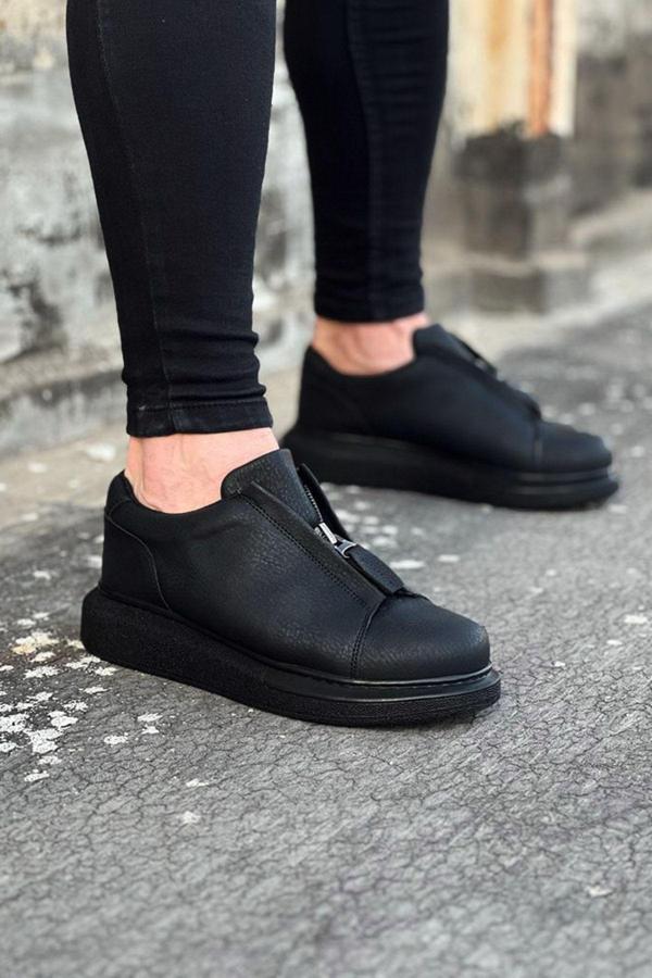 Wagoon WG010 Kömür Cilt Erkek Casual Ayakkabı - Image 1