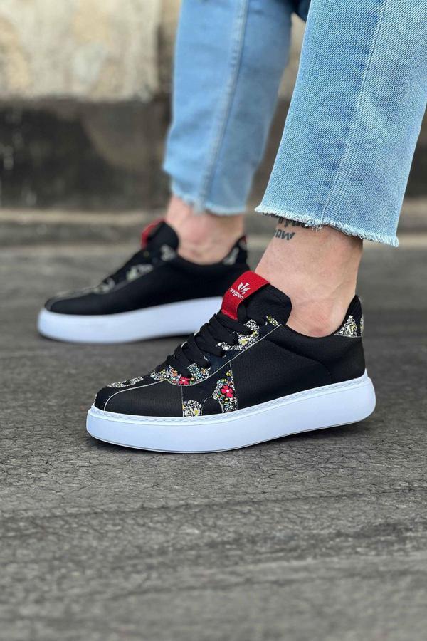 Wagoon WG040 Siyah Kurukafa Erkek Casual Ayakkabı - Image 1