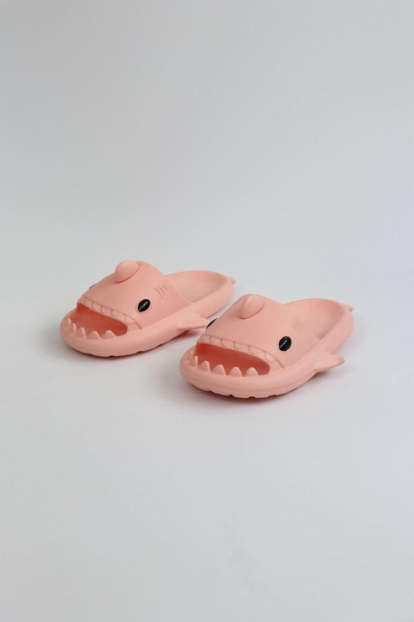 Wagoon  WG500 Köpekbalığı Pembe Unisex Tam Ortopedik Terlik Shark Slides - Image 1
