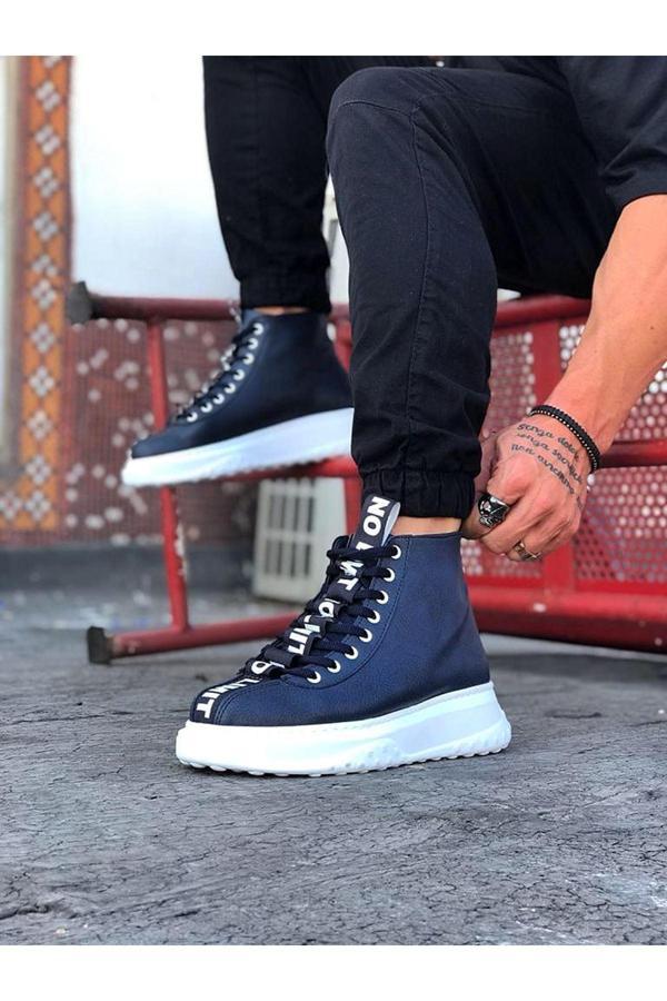 Wagoon WG03 Lacivert Erkek Yarım Bilek Bot - Image 1