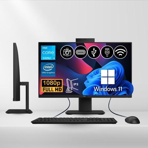 Asus V440VAK-I38256B0D ATL22 i3-1315U 8GB DDR5 256GB Nvme SSD 23.8" IPS FHD W11Pro Siyah All In One Bilgisayar - Image 1