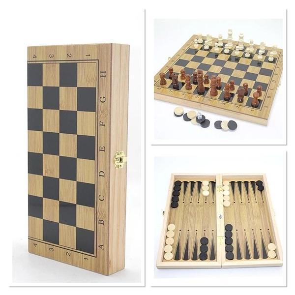 Ahşap Satranç Ve Tla Seti Alk4233 - Image 1