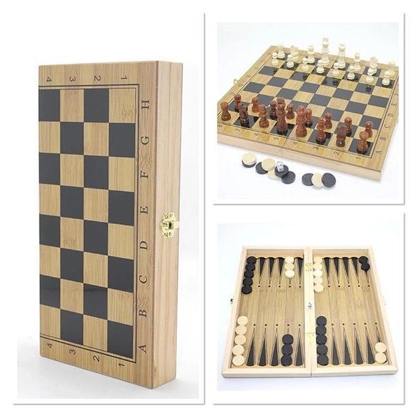 Ahşap Satranç Ve Tla Seti Alk4244 - Image 1