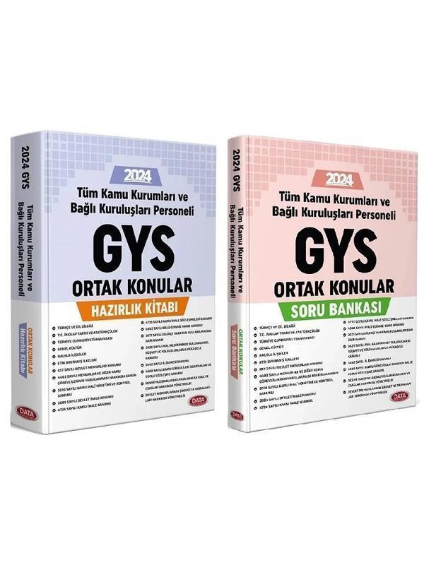Data Yayınları 2024 GYS Tüm Kamu Kurumları için Ortak Konular Konu + Soru Bankası 2'li Set - Data Yayınları - Image 1