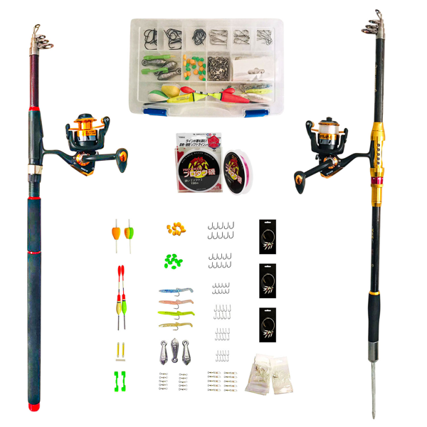 Hızlı Balık 125 Parça 2 Li Hazır olta seti 240-210 cm - Image 1