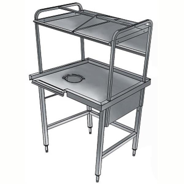 Electrolux Professional Bulaşık Kabul Tezgahı, 1 Sıyırma Hunisi, Basket Raflı, Soldan Sağa - 1000x800 Mm BHST1008L - Image 1