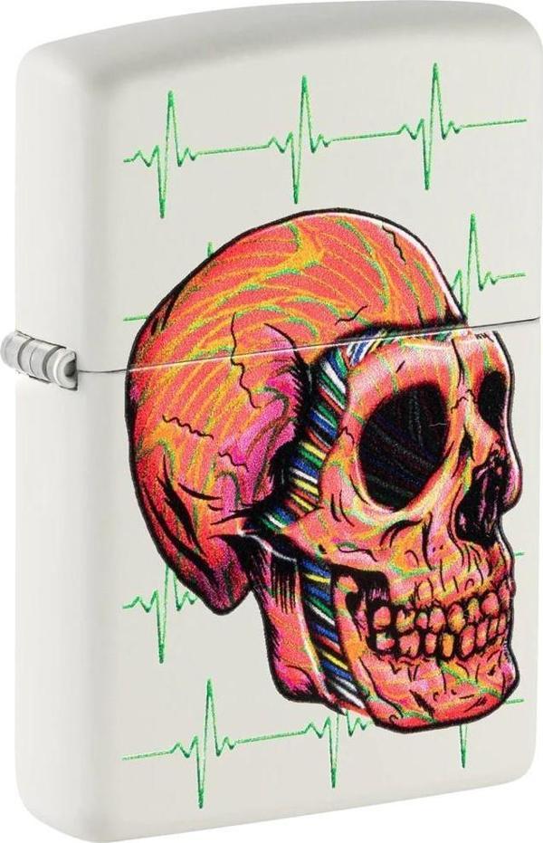 Zippo Çakmak 48659 Cyber Skull Design - Image 1