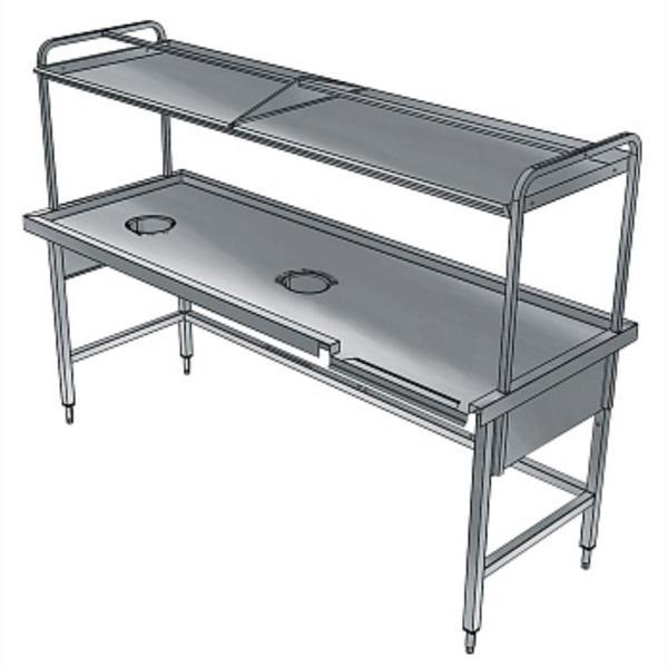 Electrolux Professional Bulaşık Kabul Tezgahı, 2 Sıyırma Hunisi, Basket Raflı, Soldan Sağa - 2200x800 Mm BHST2208L - Image 1