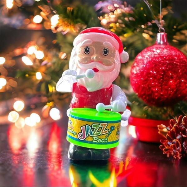 Kuzey Davul Çalan Noel Baba Oyuncağı Yılbaşı Oyuncakları Yılbaşı Hediyeleri Kurmalı Davul Çalan Noel Baba - Image 1