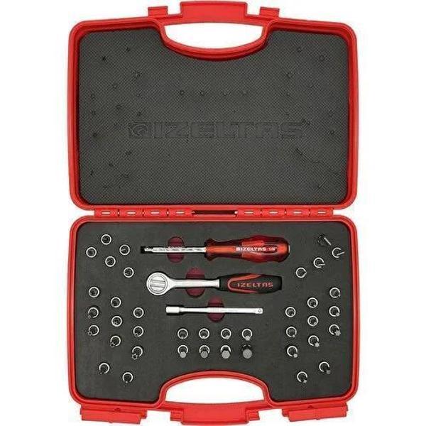 İzeltaş 1/4 İnç Bits Uçlu Lokma Takımı 42 Parça - 1107001042 - Image 1