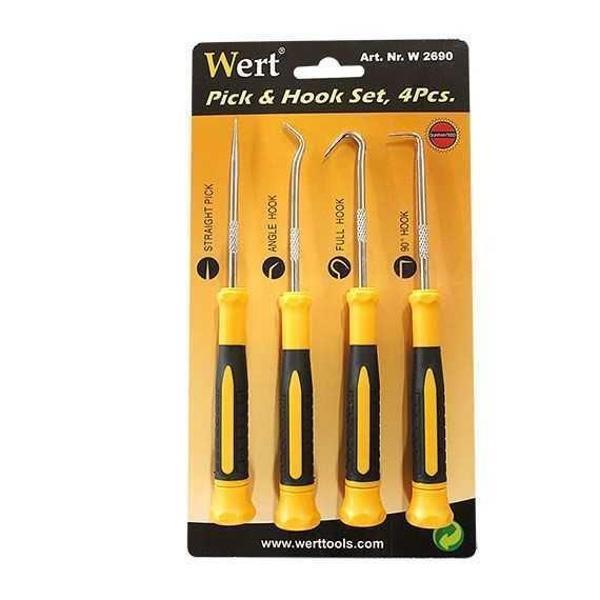 WERT 2690 Delici Biz İğnesi ve Kanca Seti 4 parça Açılı Tam Kanca - Image 1