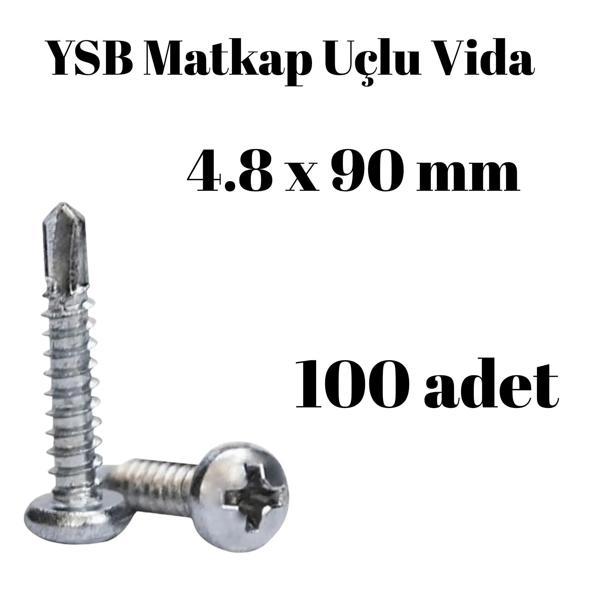 Yıldız Silindir Başlı 4.8x90 YSB Matkap Uçlu Akıllı Vida 100 Adet - Image 1