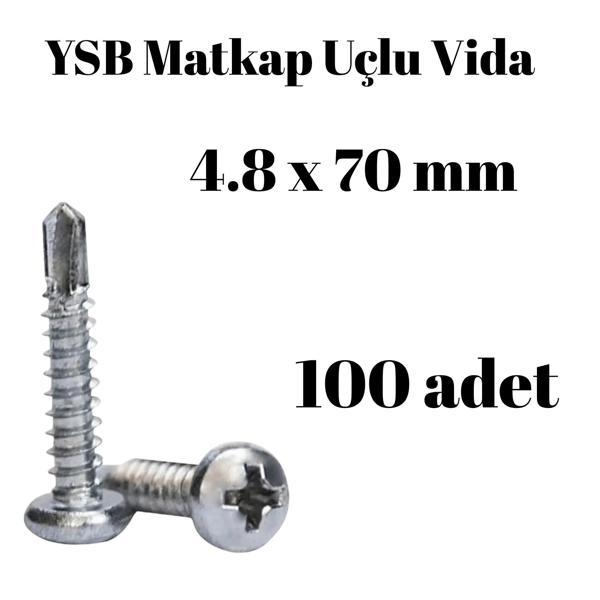 Yıldız Silindir Başlı 4.8x70 YSB Matkap Uçlu Akıllı Vida 100 Adet - Image 1