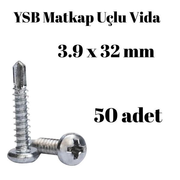 Yıldız Silindir Başlı 3.9X32 YSB Matkap Uçlu Akıllı Vida 50 Adet - Image 1