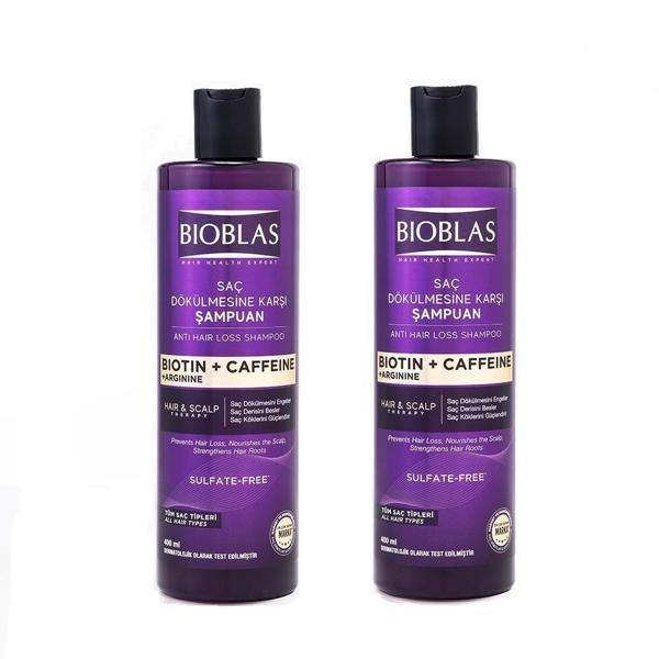 Bioblas Biotin + Kafein Saç Dökülmesine Karşı Şampuan 400 ml 2 ADET - Image 1