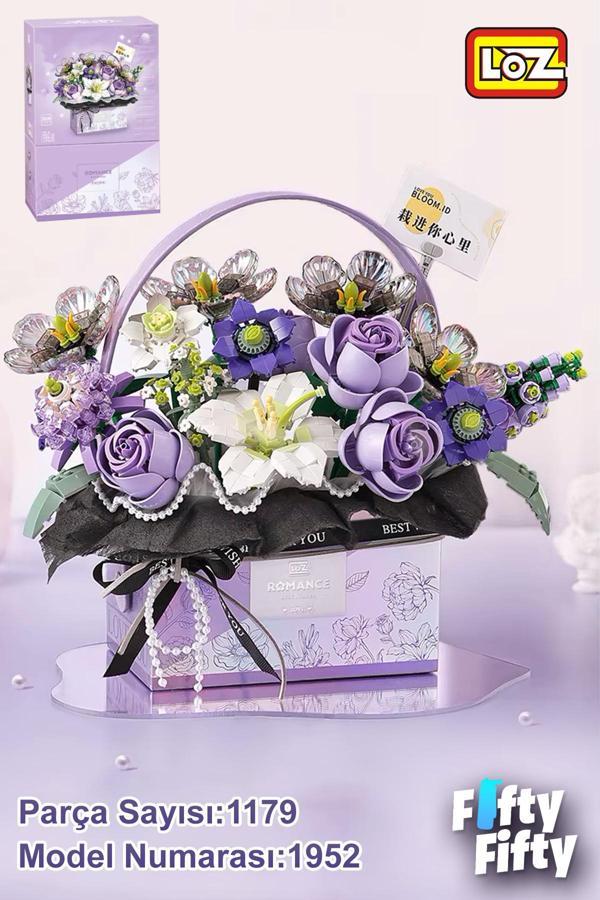 LOZ MOR GÜL BUKETİ 1179 PARÇA - Image 1