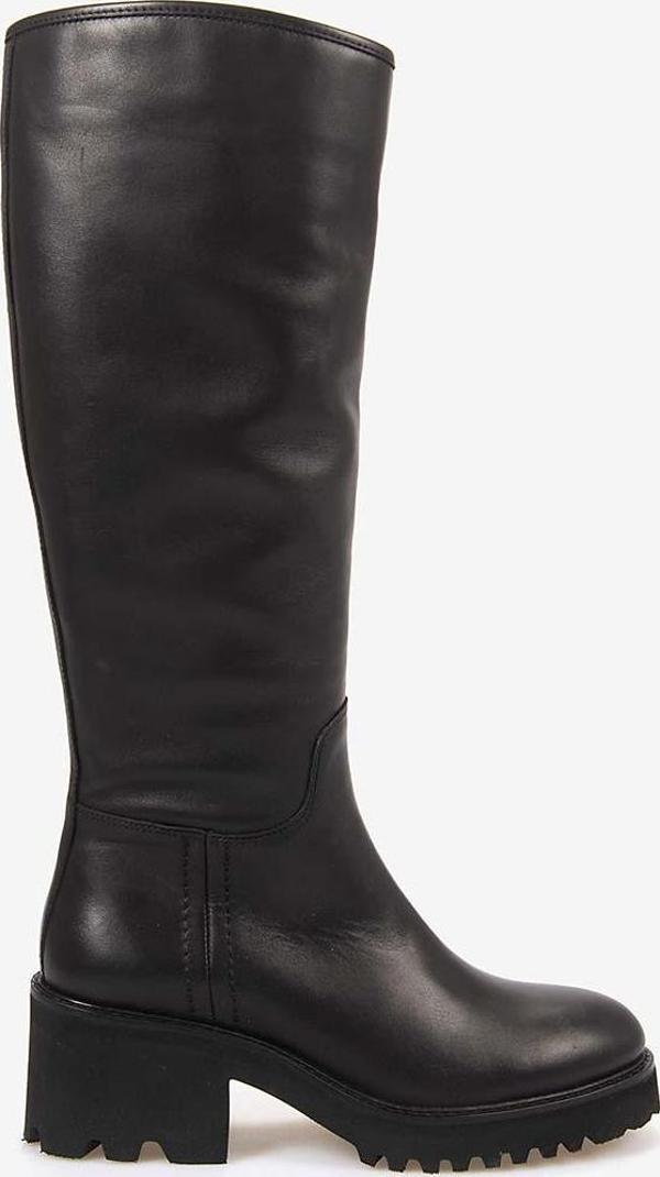 Rouge Kadın Hakiki Deri Siyah Günlük Çizme EVS5032 - Image 1