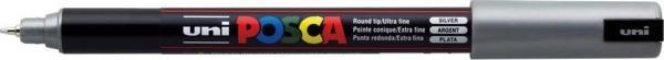 Uni-Ball Pc-1Mr Markör Boyama Kalemi Posca Su Bazlı Poster 0.7 Mm Gümüş (12 Li Kutu) - Image 1