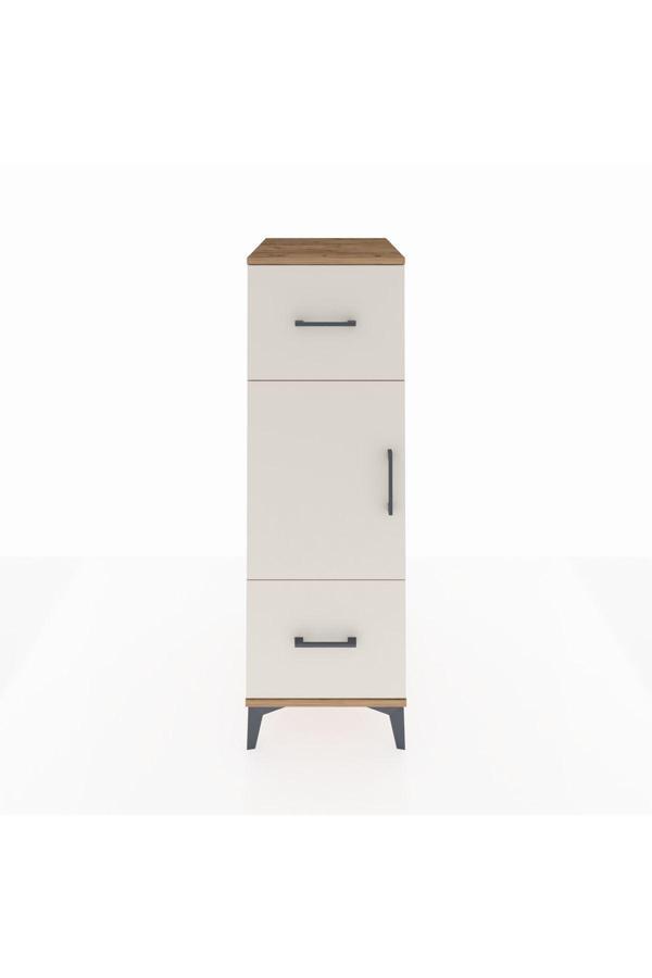 Kronos Dolap 2 Raflı 2 Çekmeceli Tek Kapaklı 44x59x134 Çam-Aytaşı - Image 1