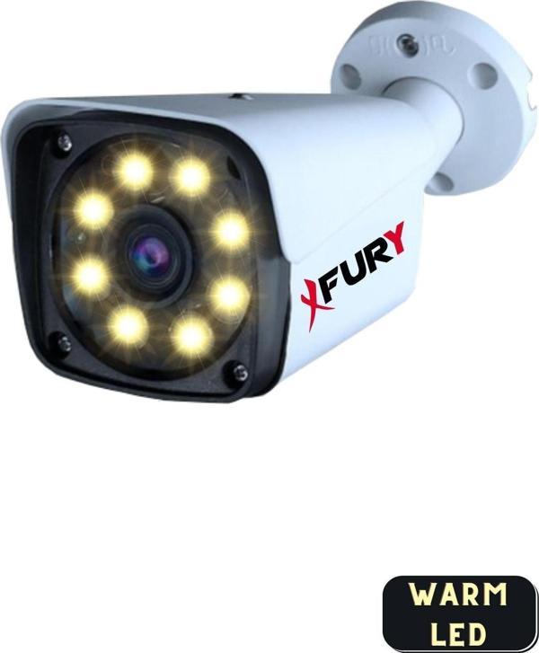 XFury 5mp 3.6mm Lensli 1080p 2mp Full Color Görüntü 8 Warm Led Gece Görüşlü Full Hd Güvenlik Kamerası - Image 1