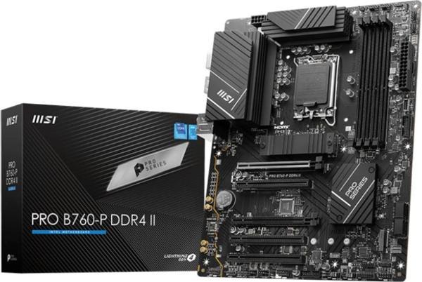 MSI PRO B760-P II B760 DDR4 Vga GLan 2.5G ATX HD DP US3 M2 TYP-C 1700p Anakart - Image 1