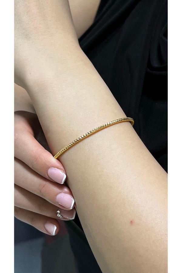 9 gr (Gram) Yatırımlık işçiliksiz Dorika Toplu Ajda Bilezik 22 Ayar Altın - Image 1