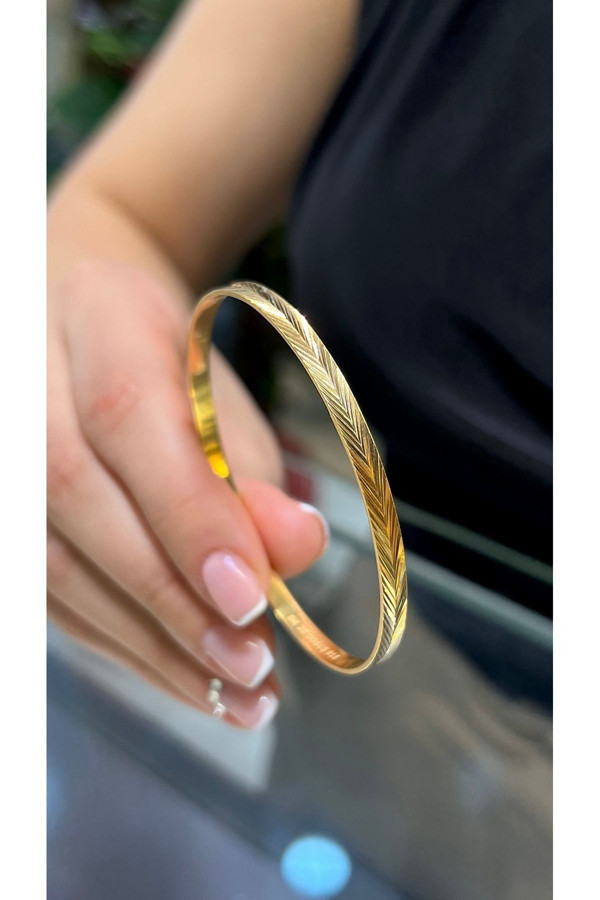 Kuyumcu Nurettin 9 gr (Gram) Yatırımlık İşçiliksiz Başak Ajda Kibrit Çöpü Bilezik 22 Ayar Altın