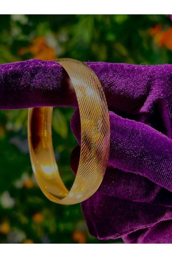 Kuyumcu Nurettin 10 gr (GRAM) Yatırımlık İşçiliksiz Kalemli Aynalı Şarnel Bilezik 22 Ayar Altın