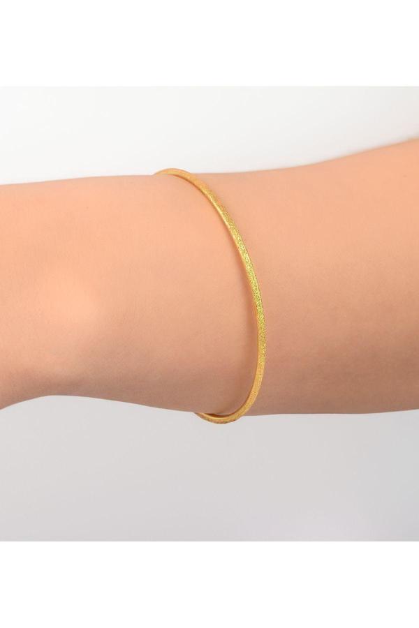 9 gr (Gram) Yatırımlık işçiliksiz Simli Ajda Bilezik 22 Ayar Altın - Image 1