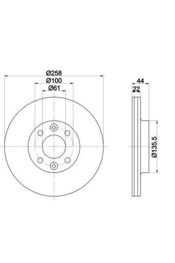 Mga 50405 Fren Diski Ön Clıo Iv 13- Clıo Symbol Iı 12- Twingo Iıı 14- / Logan Iı 12- Sandero Iı 12- - Image 1