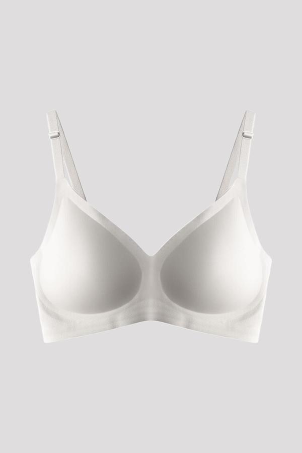 Krem Lazer Kesim Dikişsiz Sütyen Çıkarılabilir Pedli Hayalet Sütyen Agraflı Ayarlanabilir Askılı - Image 1