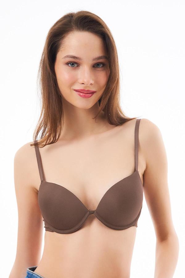 Lol Up Push Up Balenli Kahverengi Sütyen - Image 1
