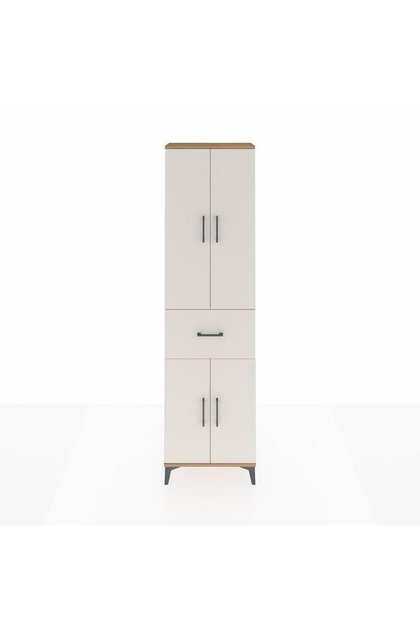 Dienni Arges Dolap 2 Raflı Tek Çekmeceli Tek Askılı 60 x 30 x 221 Çam-Aytaşı - Image 1