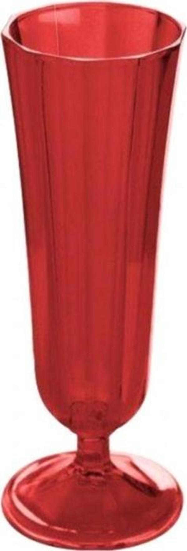 Porland Bordo Ayaklı Flüt Şampanya Bardağı 130 cc - Image 1