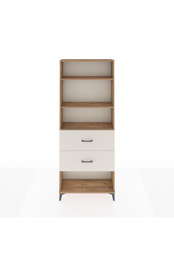Dienni Arges Dolap 3 Raflı 2 Çekmeceli 88 x 30 x 221 cm Çam - Aytaşı - Image 1