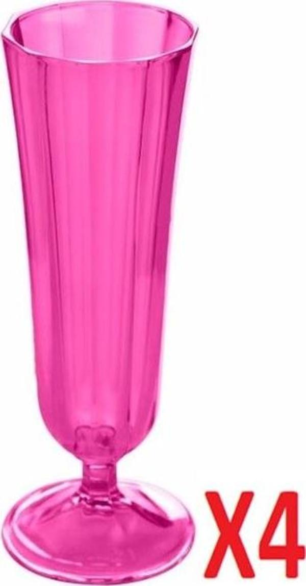 Porland Pembe Flüt Bardak 130cc 4'lü 04FIA001713 - Image 1