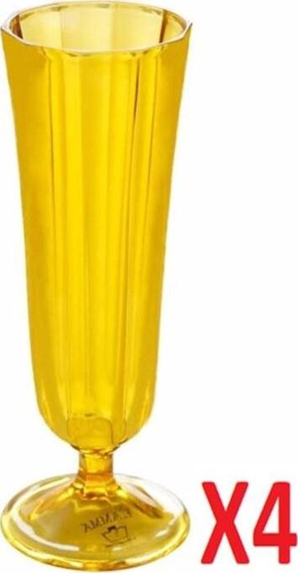 Porland Sarı Flüt  Bardağı 130cc 4'lü 04FIA001717 - Image 1