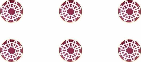 Porland Morocco Fuşya Ergonomik Çay Tabağı 12cm 6'lı - Image 1