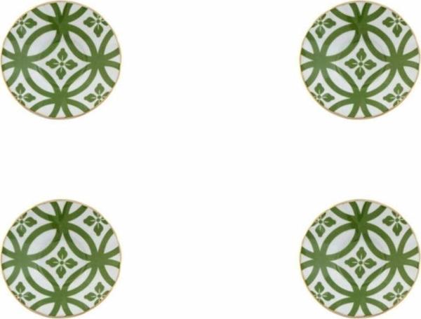 Porland Morocco Yeşil Ergonomik Çay Tabağı 12cm 4'lü - Image 1